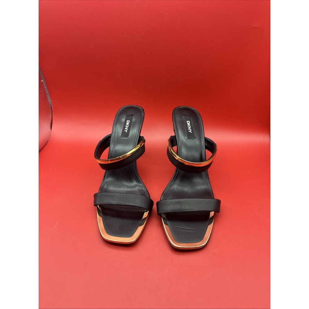 DKNY Belina High Heel Sandal Women's Size 10- Black Gold